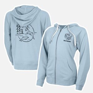 Like-New Independent Trading Co. Loopback Terry Zip-Up Hoodie by Because Tees